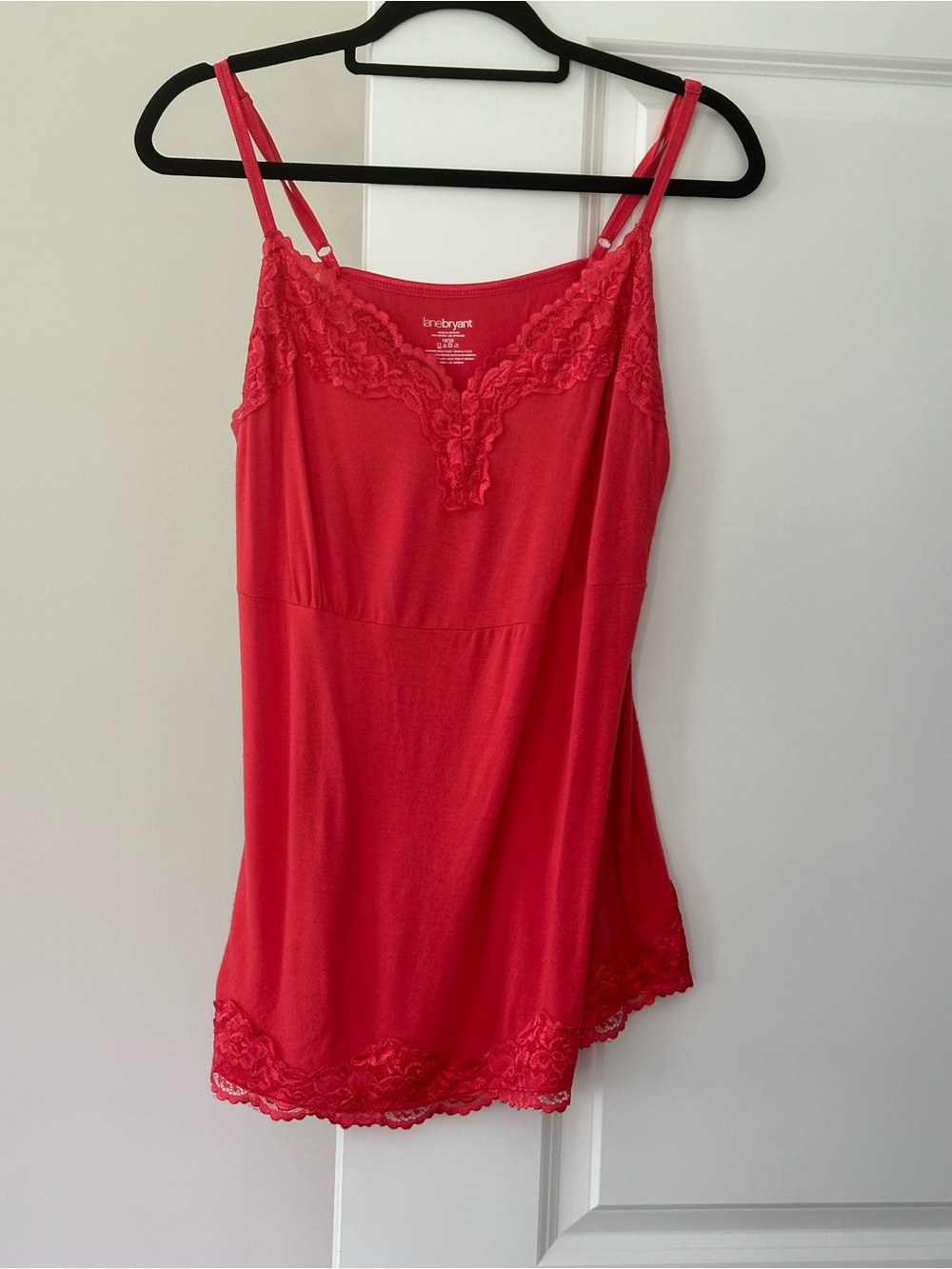 Lane Bryant Red Lace-Trim Camisole Slip Size 18/20